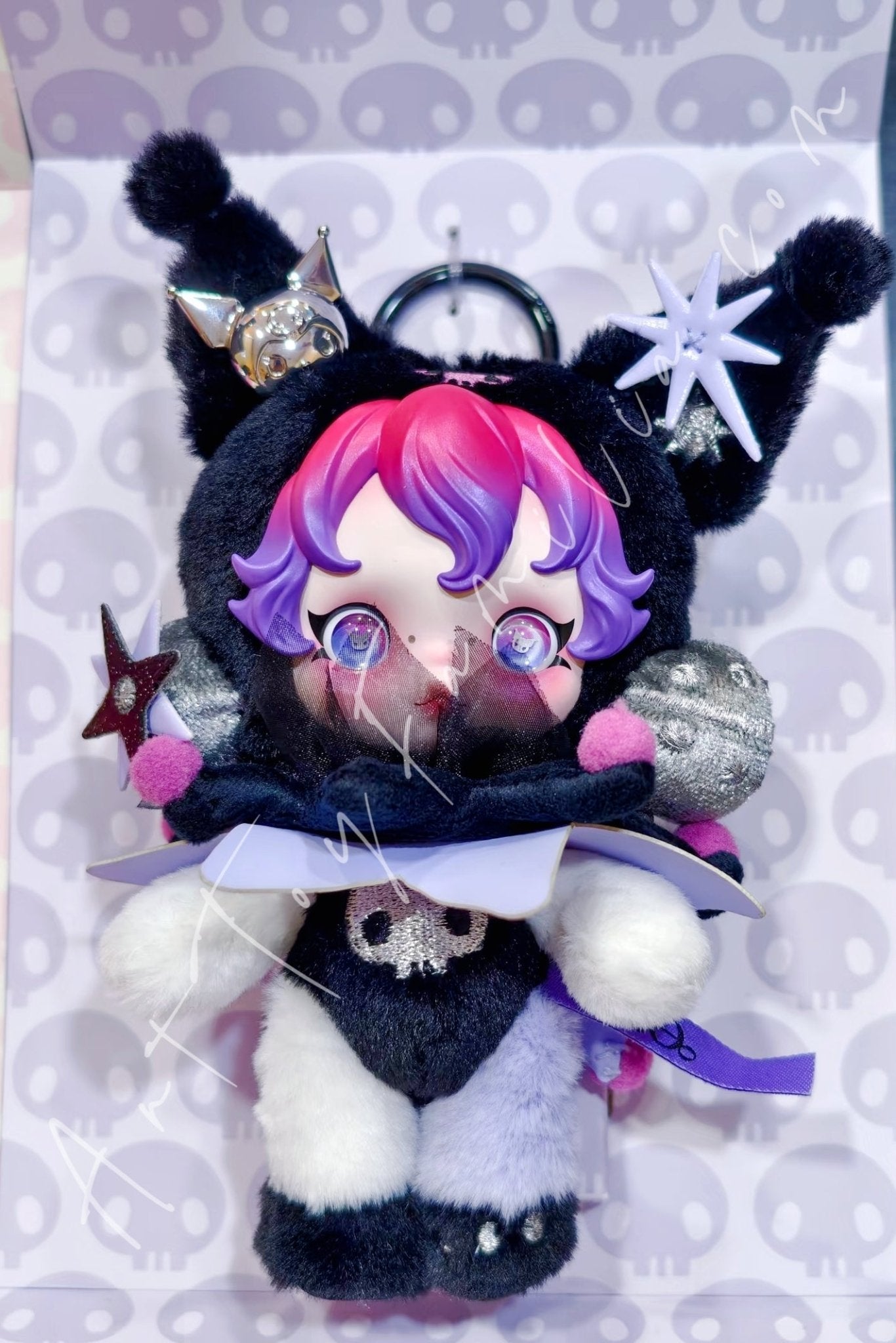 Skullpanda × Kuromi Plush Pendant