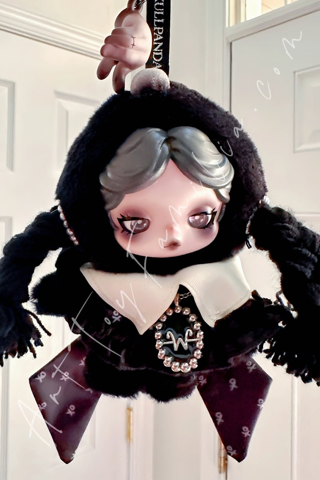 Skullpanda × Wednesday Plush(Classic Dress Version)
