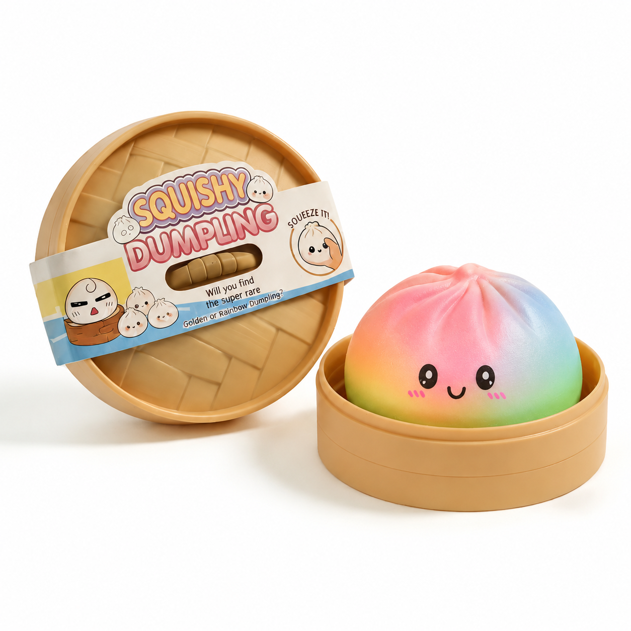 The Viral Mystery Dumplings Buns Squishy Squeeze Stress Relief Toy with Box Blind Box